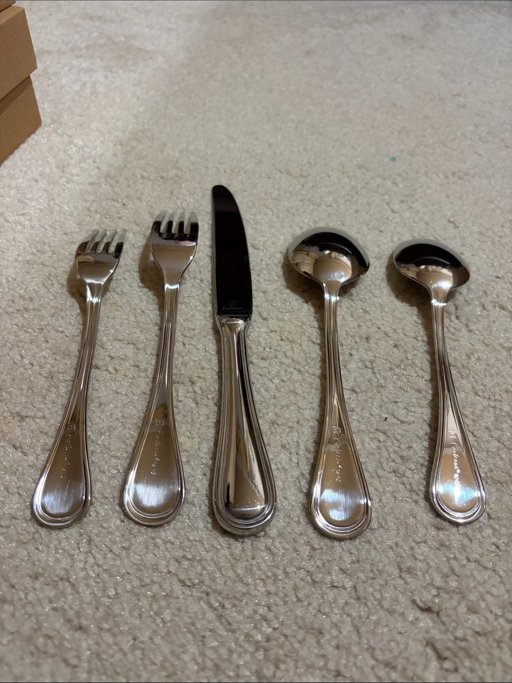 Pottery Barn Stainless Steel 8, 5-Piece Flatware Set, NWT